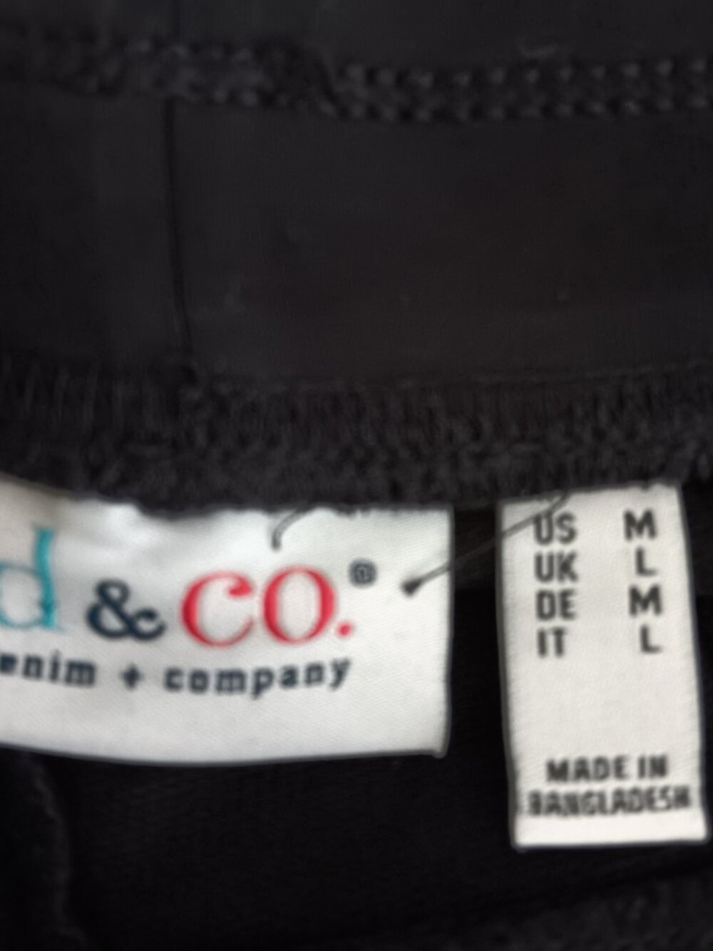Denim & Co. Regular EasyWear French Terry Pant, Black Sz a671462 - Picture 2 of 5